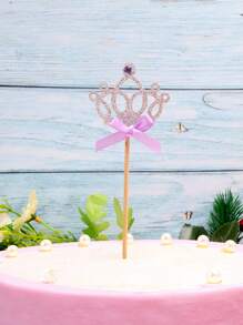 6pcs Crown Cupcake Toppers, Used For Cake Decorations, Dessert Table Decorations, Baking Decorations, Party Decorations,Christmas - Multicolor - View 4