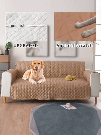 1pc 4-Season Universal Sofa Cushion, Style Pet-Proof Anti-Slip Sofa Cover, Anti-Scratch Sofa Protector Suitable For 1/2/3/4 Seater Sofa (One Piece)