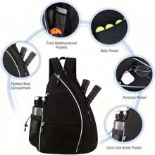 1PC Classic Pickleball Bags - Pickleball Bags For Both Women And Men, Travel Pickleball Racket Cases, Pickleball Bags For Pickleball Rackets And Tennis Rackets, Portable Pickleball Sling Bags. - Multicolor - View 5