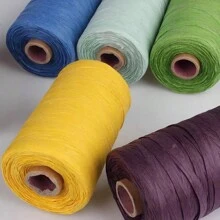 1 Rollo / 300m / 145g / 3mm de Ancho Hilo de papel de rafia para manualidades hechas a mano como sombreros, bolsos, pantallas de lámpara (Nota: Los productos hechos de papel de rafia son artesanías. No se pueden lavar.)
