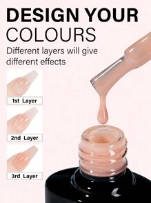 TOMICCA 4瓶8毫升裸色凝胶指甲油，持久可卸UV/LED凝胶指甲油套装，适合初学者在家DIY，专业美甲沙龙或作为礼物赠送 - 彩色 - 查看 3