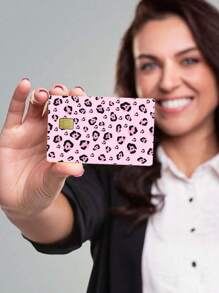 Portador de tarjeta de débito con estampado de leopardo, Portador de tarjeta de débito con patrón de labios rojos, Portador de llave de transporte y tarjeta de débito a prueba de burbujas, resistente al agua, ultra delgado, resistente al desgarro, antiarrugas, Portador de tarjeta de regalo del Día de San Valentín, Cartera de tarjetas, Portador de tarjetas de presentación, Portador de tarjetas de crédito, Cartera de tarjetas para mujer, Cartera de tarjetas para hombre