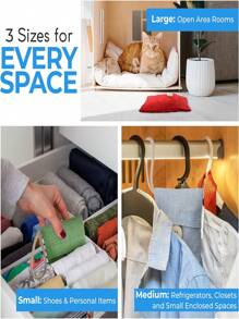 5件套活性炭除臭剂，天然清新活性竹炭空气净化袋，适用于家庭、鞋柜、车内、厨房、衣柜、空气清新剂、除臭剂 - 彩色 - 查看 4