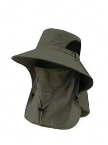 1pc Unisex Sunproof Sun Hat With Neck Cover, Breathable Fishing Hiking Bucket Hat Outdoor Spring Summer, Camouflage Pattern Random
