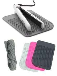 1pc Silicone Hair Curler Mat, Heat Resistant Pad, Anti-Scald Insulation Mat For Hair Styling Tools, Multi-Functional Portable Makeup Tool, Suitable For Blow Drying And Curling To Prevent Desk Damage, Hair Tools, Hair Products And Accessories For Barber Salon Beauty Back To School, Travel Holiday Essentials, Slick Back Brush, Hair Dryer, Hair Spray, Curly Hair Products, Hair Cutting Scissors, Christmas, Barbershop, Hairdressing, Hair Dryer, Curly Hair Brush, Hairdressing Equipment, Hairstyle, Hairdressing, Barbershop, Hairdressing Equipment - Multicolor - View 2