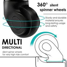 ABS Hard Shell Travel Trolley Suitcase,4-Wheel Luggage Set Hand Luggage 20 Inch Purple - Multicolor - View 5