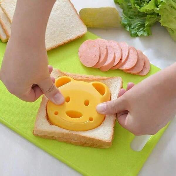1pc Creative Cute Bento Bread Cutting DIY Cartoon Bear Sandwich Rice Ball Model Baking Tool New