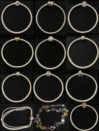 1Pc Women'S High-End Crystal Fashion Accessories For Diy Charm Bracelet Base Is Suitable For Daily Wear And Is A Perfect Holiday, Birthday Gift