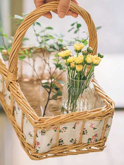 1pc Retro Gestreepte Glass Vase, Clear Flower Vase Bud Mother's Day, Home Desktop ation Arrangement Ornament Care, My Mother Birthday Graduation Room view 3