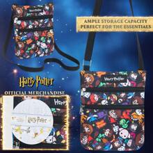 Harry Potter Cross Body Bag Shoulder Zipped Compartments Phone Travel Holiday Gift - Multicolor - View 5