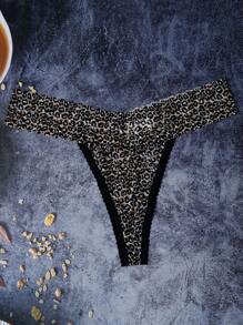 11pcs/Set 10-Color Women's Leopard Print Lace Thong Panties - Multicolor - View 6