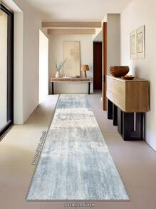 1pc Blue Modern Minimalist Style Plush Pile Rug, 850g/M² Thickness 0.5cm Rectangle, Non-Slip Washable Decor Carpet For Living Room, Kitchen, Dining Room, Office, All Seasons