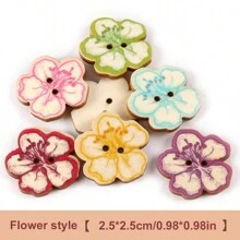 50PCS Red Wooden Butterfly Shape Buttons - Decorative DIY Craft Supplies For Scrapbooking, Clothing, Wedding, Party Decor - Vintage Style Jute Ribbon Rope Cord Embellishments Christmas Tree Button