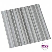 Light Grey Self Adhesive PVC Flooring Planks 55 Pieces For Easy Installation Covers 5.11 Meters Durable And Waterproof Design Ideal For Home And Office Use - Grey - View 2