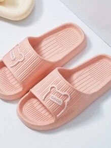 夏季室内拖鞋，防滑浴室拖鞋，适合幼儿男孩和女孩 - 粉色 - 查看 8