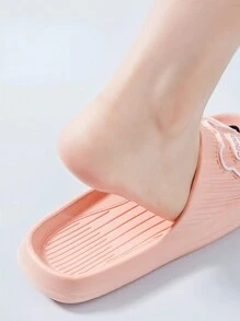 夏季室内拖鞋，防滑浴室拖鞋，适合幼儿男孩和女孩 - 粉色 - 查看 4