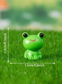 Mini Frog, Ếch nhựa tí hon dùng trang trí sân vườn hoặc nhà cửa - Tượng nhỏ bằng nhựa, hoàn hảo cho cảnh quan rêu hoặc làm điểm nhấn dễ thương, đồ thủ công Terrarium tự làm, đồ trang trí vườn cổ tích - ếch mắt to - Xem 2