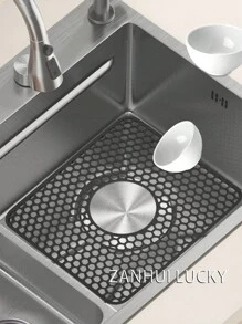 厨房水槽保护垫、水槽垫、不锈钢水槽底部网格硅胶厨房水槽垫、耐热垫 - 彩色 - 查看 3
