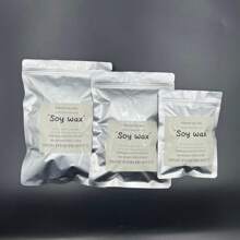 Bolsas de 500g, 300g, 100g de cera de soja natural de alta calidad para hacer velas en casa - Blanco - Ver 2