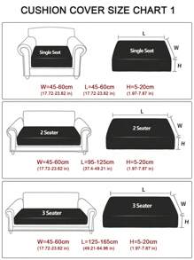 1 件装提花天鹅绒沙发垫套客厅弹力沙发套宠物防脏可拆卸沙发保护套家居装饰垫套 - 青碧色 - 查看 2