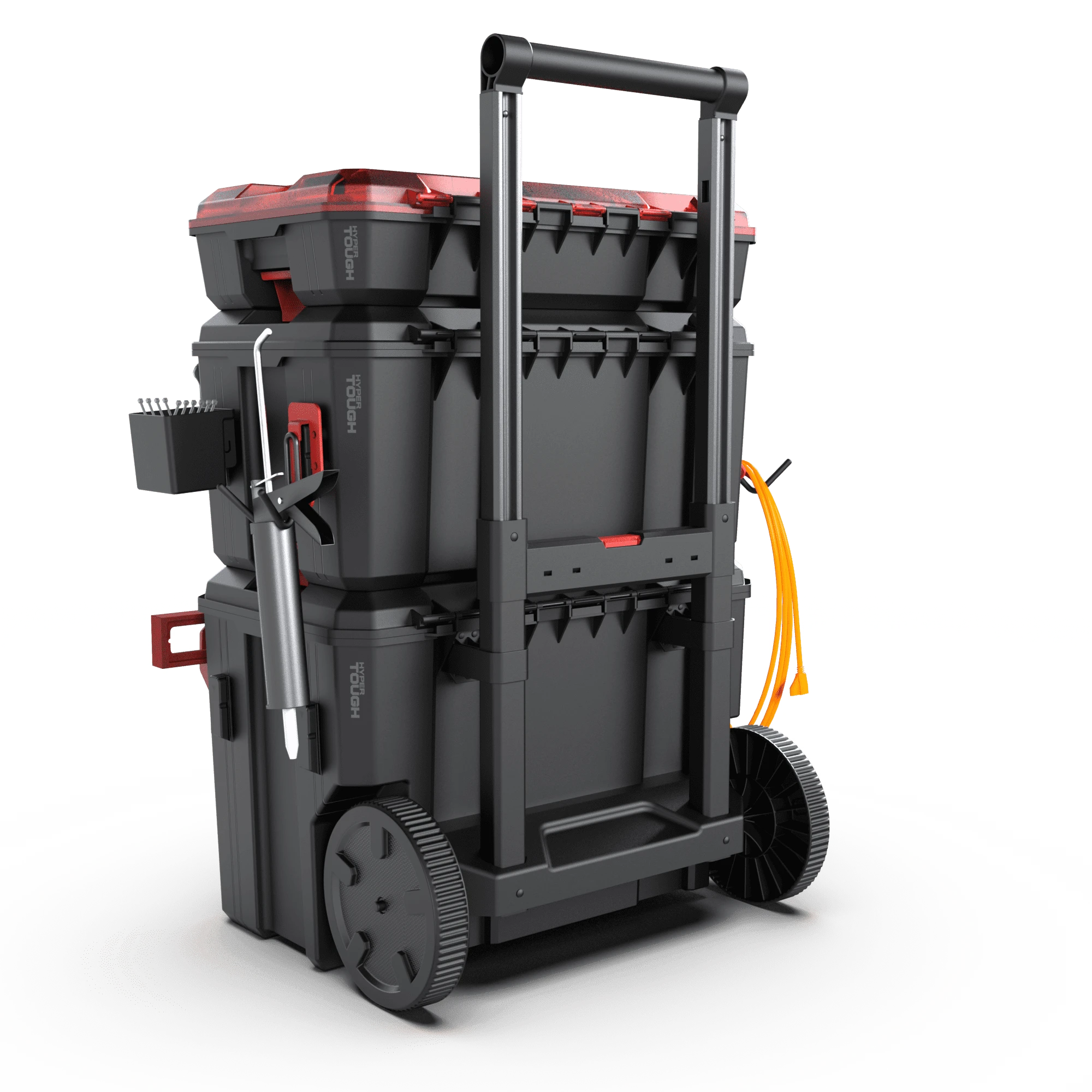 Hyper Tough Hyper Stack Heavy Duty 3 Piece Modular Rolling Toolbox Hyper Tough Hyper Stack Heavy Duty 3 Piece Modular Rolling Toolbox