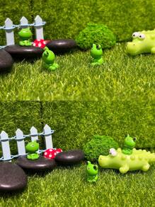 Mini Frog, Ếch nhựa tí hon dùng trang trí sân vườn hoặc nhà cửa - Tượng nhỏ bằng nhựa, hoàn hảo cho cảnh quan rêu hoặc làm điểm nhấn dễ thương, đồ thủ công Terrarium tự làm, đồ trang trí vườn cổ tích - ếch mắt to - Xem 5