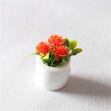 1:12 Dollhouse Mini Realistic Colorful Floral Potted Plants, Miniature Model Micro Landscape Decor, Doll House Miniature Food Toy Scene Accessories, Suitable For Micro World, Craft Dollhouse Candy Decoration, Gift, DIY - Multicolor - View 16
