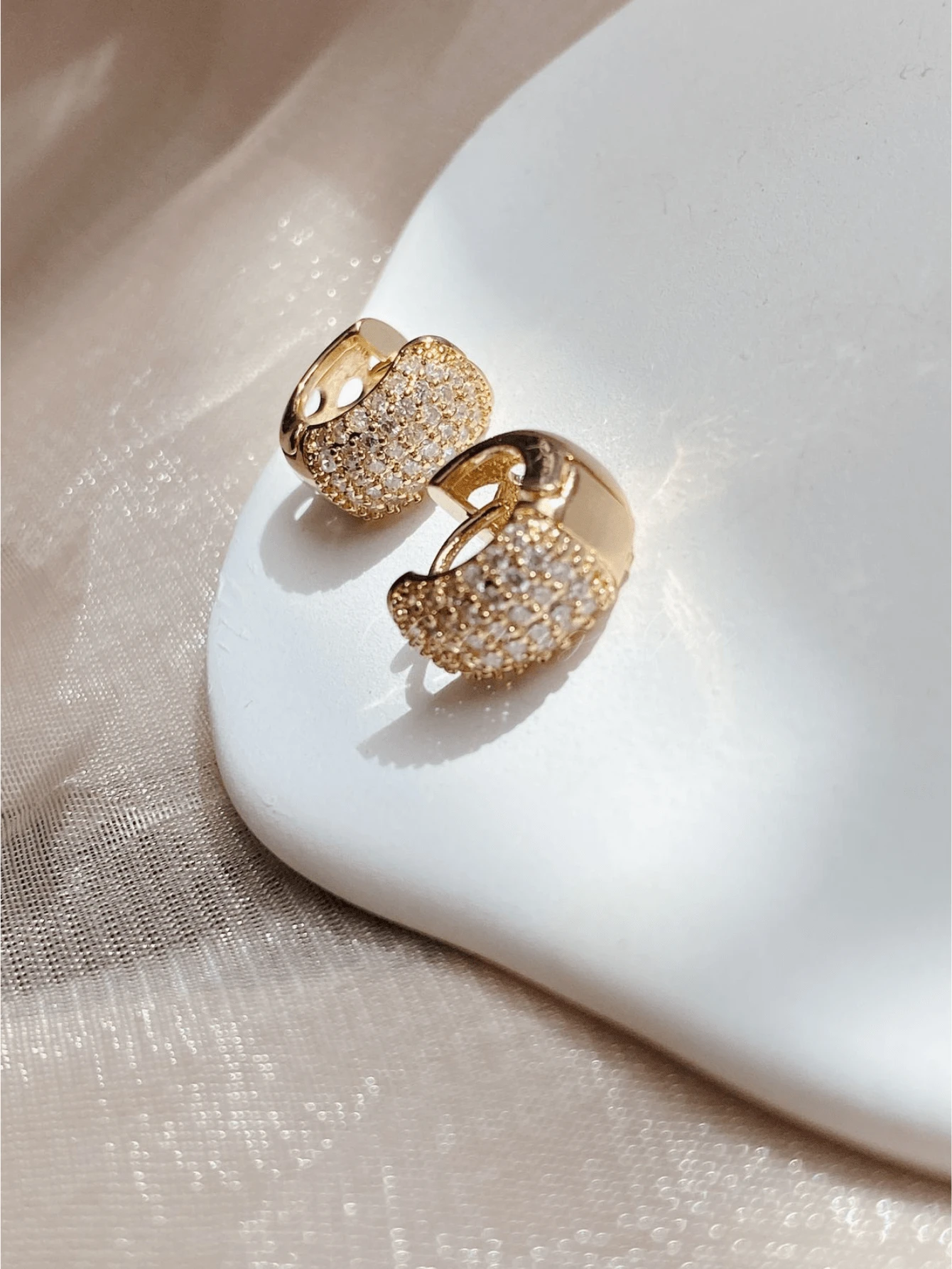 Brincos de argola Decoração Zircônia Cúbica Masculino