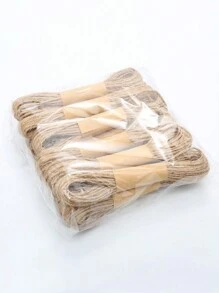 2pcs 2mm Thick X 1000cm Long Natural Jute Rope, DIY Packaging Twine, Hanging Tag String, Packing & Wrapping Cord - Multicolor - View 4