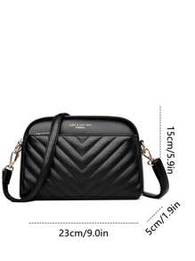 Bolso bandolera con relieve tipo litchi vintage, bolso de hombro de PU retro, bolso y monedero todo a juego para mujer