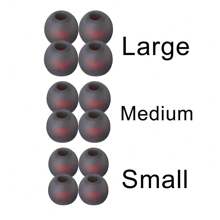 12 Stücke Ohrhörer Gummi Spitzen, Ersatz Ohrhörer Spitzen, Ersatz Ohrhörer Spitzen mit hervorragender Geräuschisolierung und Komfort, 3 Farben, S/M/L