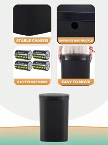 2/3 Set 13 Gallon Trash Can Kitchen Trash Can Automatic Garbage Can With Lid Touch Free High-Capacity Motion Sensor For Home Kitchen Bedroom Bathroom Office - 粉色 - 查看 4
