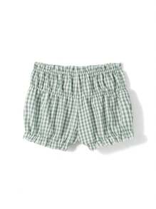 Y2k Boxer Shorts For Women Lolita Bloomers Plaid Sexy Ruffle Bottoms Low Waist Pajamas Lounge Sleep Pj Mini Pants - màu xanh lá - Xem 5