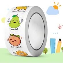 500pcs/Roll Cartoon Creative Stickers, Simple & Fashionable For Casual Daily Use