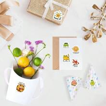 500pcs/Roll Cartoon Creative Stickers, Simple & Fashionable For Casual Daily Use