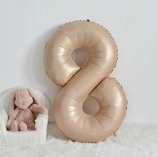 全新 40 英寸特大 0-9 数字铝箔气球，焦糖色/咖啡色/粉色/蓝色/橄榄绿/奶牛斑点/铂金色，生日、周年纪念、婚礼庆典、节日派对装饰气球 - 40寸焦糖數字 - 查看 10