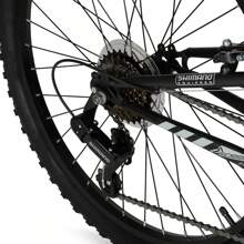 Hyper Bicycles Havoc Mountain Bike, 24" Wheels, Youth Ages 10-14 Years Old, Black