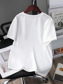 Tween Boys' Letter & Basketball Print Short Sleeve T-Shirt - White - View 2