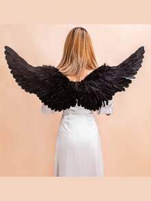 1pc Adult Angel Feather Wings Decor, Stage Performance, Photography Prop - Multicolor - View 3