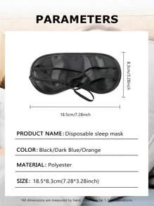 1/5/10pcs Light Blocking One-Time-Use Eye Mask, Breathable Polyester Eye Covers For Sleeping, Travel, Hotels; With Complementary Earplugs,School,Back To School,Travel,Travel Essentials,Home Essentials,Eye Mask,Sleep Mask - Multicolor - View 6
