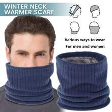 NetHong Snood Neck Warmer Scarf Winter Thick Fleece Thermal Windproof Balaclava Mask Men Women - Multicolor - View 7