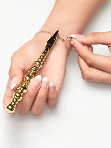 1pc Bracelet Helper Tool, Simple Jewelry Wearing Assist Tool, Versatile Jewelry Fastening Tool, Alloy Bracelet, Necklace & Watch Band Helper For Easy Closure, Stainless Steel Bracelet Helper Tool, Vintage Jewelry Fastener Gadget, Effortless Bracelet Application Aid For Handmade Bracelets