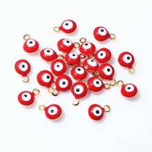 20pcs 8.5x6mm Enamel Evil Eyes Ball/Heart Charms Pendant Stainless Steel Small DIY Jewelry Making Accessories Findings - Evil Ball Charms - View 6