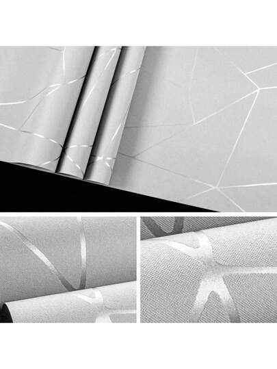 Ucdfi Roll Self Adhesive Wallpaper, Wand Stickers Bedroom ,Modern Minimalist Geometric Pattern Line Living Room TV Background Coffee Shop Restaurant Bar Hotel ation Stripe Wallpaper Paper view 4