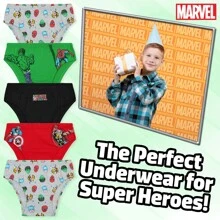 Marvel Spiderman Pants Multipack Of 5 Soft Breathable Toddlers Underwear Assorted Captain America Hulk Avengers - Multicolor - View 2