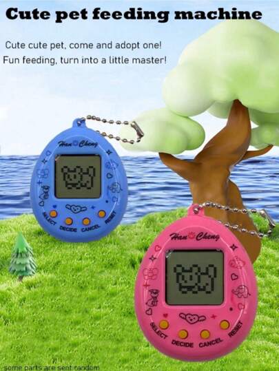 1pc Electronic Pet Game Console Black And White Screen 168 In 1 Pet Game Console New Handheld Electronic Classic Retro Game Console Keychain Backpack Pendant Decoration Virtual Pet Keychain Virtual Electronic Pet Keychain Game Keychain