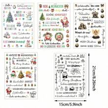 1pc Christmas Theme Candle Sticker, DIY Festive & Romantic Candle Decor Sticker,Christmas