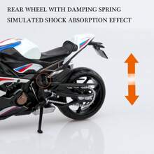 1/12 Skala BMW S1000R Gusseisen Motorrad Spielzeug, BMW Motorradmodell, BMW Motorrad-Spielzeug als Geschenk für Jungen und Mädchen