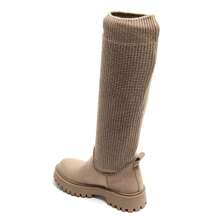 Bottes Montantes And Tige Stretch En Maille Côtelée And Semelle Crantée - Khaki9667 - View 4