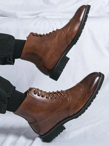 Versão Coreana Negócios Formal Elegante Cavalheiro High-End Estilo Britânico Confortável Moda Botas De Bico , Trabalho & Casual Homens Sapatos